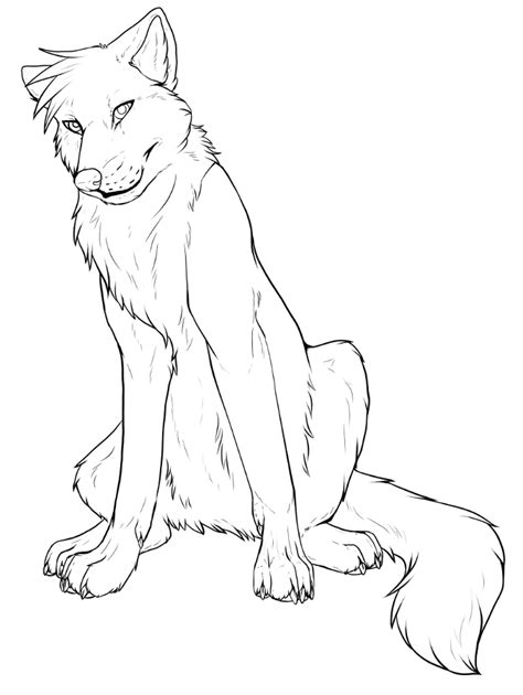 Free Wolf Lineart By Sethya On Deviantart