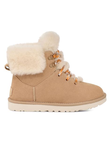 Ugg Classic Mini Alpine Lace Sand Womens Boots And Ankle Boots