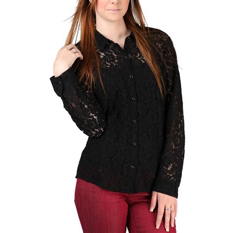 Volcom Not So Classic Lace L S Button Down Shirt Womens Evo Outlet