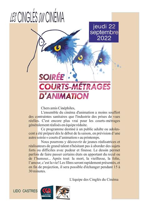 Calaméo Courts métrages d animation septembre 2022