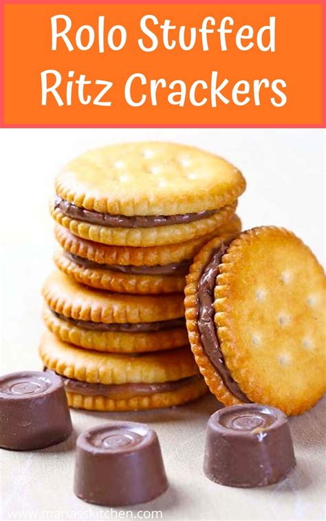 Easy Rolo Stuffed Ritz Crackers | Ritz cracker recipes, Homemade crackers, Christmas candy recipes