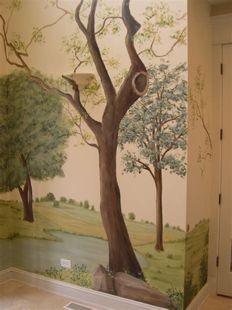 Painted Tree Mural Muralist Debbie Cerone Wall Murals