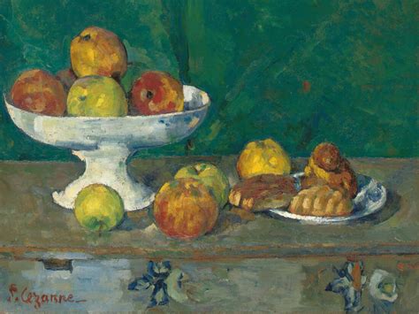 Cezanne Still Life With Basket Of Apples