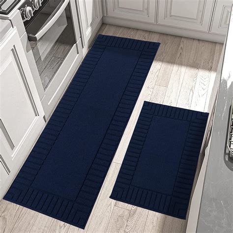 Beqhause Kitchen Rugs Washable Kitchen Mats Floor Non Slip Kitchen Mats