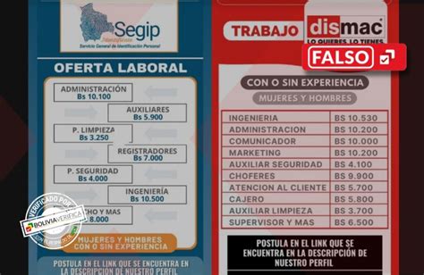 Convocatorias Falsas A Nombre Del Segip Y Dismac Circulan En Redes Para