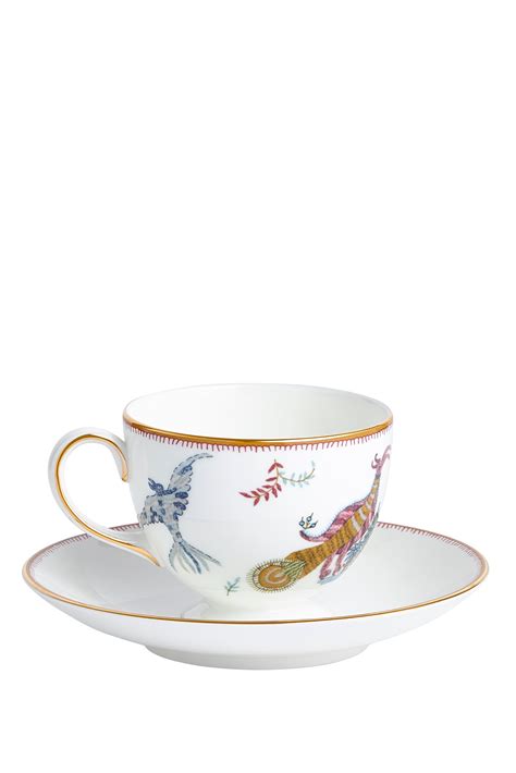 Buy Wedgwood Kit Kemp Mythical Creatures Leigh Teacup Saucer White