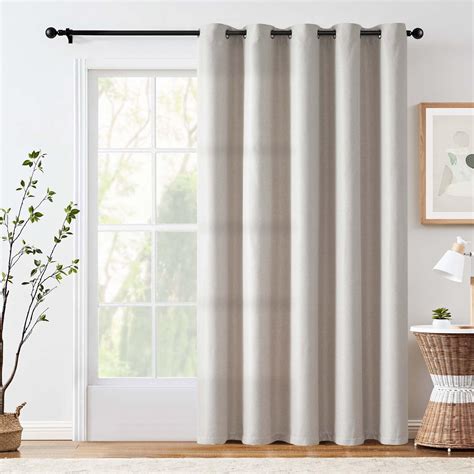 Jinchan Blackout Curtain Inch Length Stone White Curtain For Bedroom