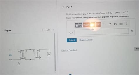 Solved Part A Find The Impedance Zab In The Circuit In Chegg