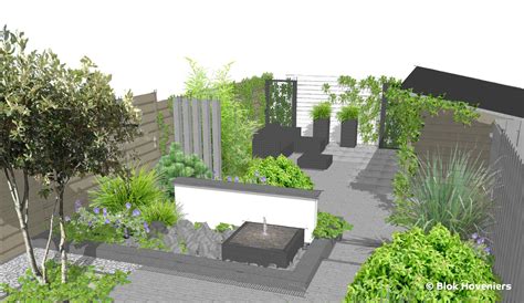 Blok Hoveniers Sketchup Tuinontwerp Ontwerp Tuindesign Achtertuin