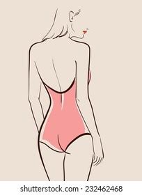 Beautiful Woman Body Bikini Vector Illustration Stock Vector Royalty Free 232462453 Shutterstock
