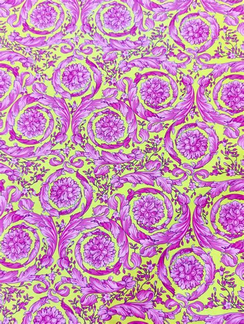 Authentic GIANNI VERSACE Vanity Barocco Baroque Print Fabric Etsy