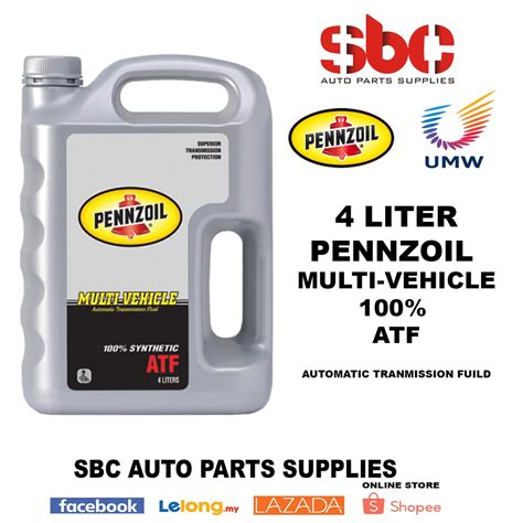 Pennzoil Multi Vehicle Atf 100 Synthetic 4liter Shopee Malaysia