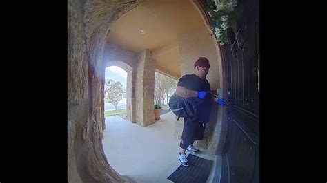 Texas Burglary Suspect Caught On Video Failing To Break Into Home Running Away When Discovered