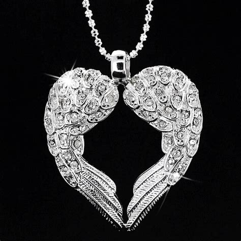 925 New Angel Wing Heart Bridesmaid T Pendant Beaded Chain