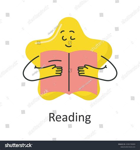 Reading Vector Illustration Isolated On White Stock Vector (Royalty ...