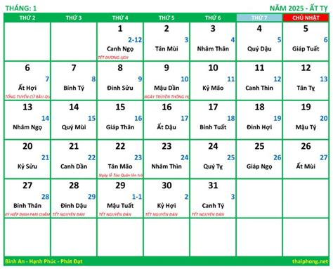 Tải Lịch Vạn Niên Năm 2025 Ất Tỵ PDF Excel Vector Thảo Mộc Thái