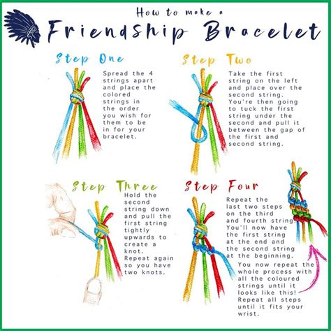 Step By Step Friendship Bracelet Instructions Printable