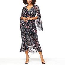 Colleen Lopez 3 4 Sleeve Knit Maxi Dress 20636531 HSN