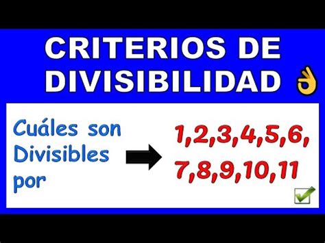 Criterios De Divisibilidad Del Youtube