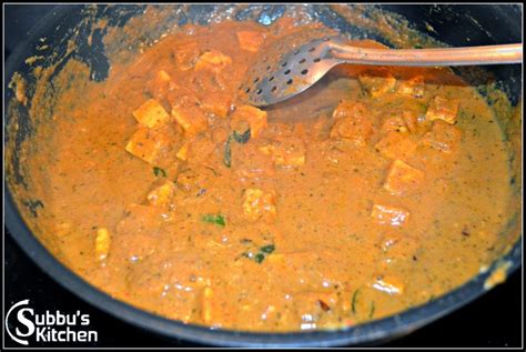 Spicy Paneer Gravy - Subbus Kitchen