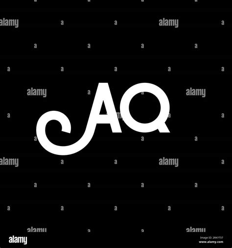 AQ Letter Logo Design On Black Background AQ Creative Initials Letter