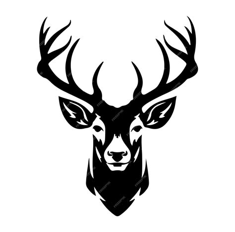 Premium Vector Deer Head Silhouette Vector Illustration