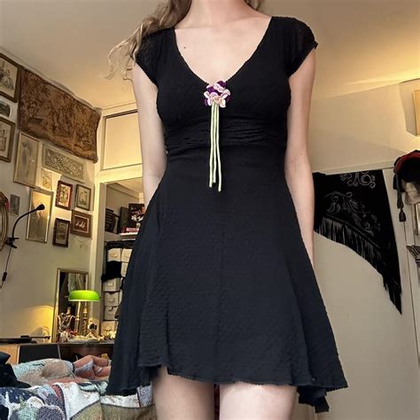 Vintage 90s Swiss Dot Betsey Johnson Dresss Depop