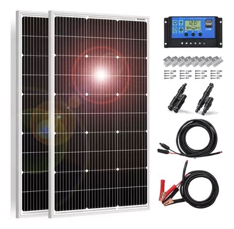 Panel Solar Monocristalino W V Recarga Bater A V Meses Sin