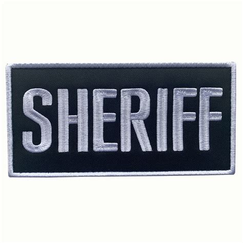 Uuken 6x3 Inches Big Medium Embroidery County Deputy Sheriff Officer P