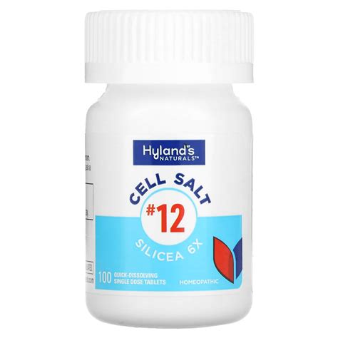 Hylands Naturals Cell Salt 12 Silicea 6x 100 Quick Dissolving