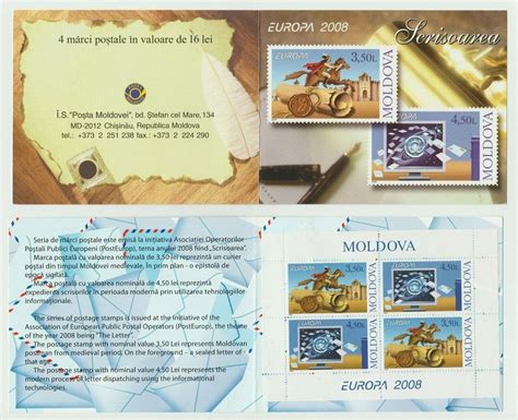 S36763 Moldavie Europa Cept MNH 2008 Booklet Lettres EBay