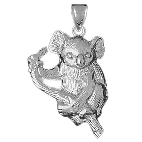 925 Sterling Silver Koala Bear Pendant