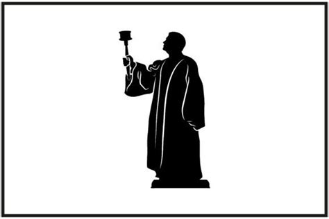 Judge with Gavel Silhouette Clipart Graphic by N-paTTerN · Creative Fabrica