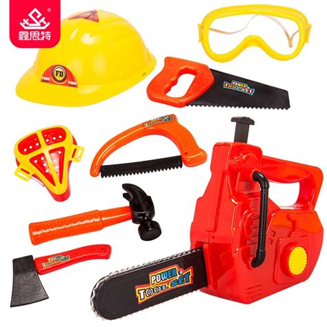 Kids Repair Tools Toys Children Pretend Play Construction Tool Toy Set Baby Plastic Chainsaw ...