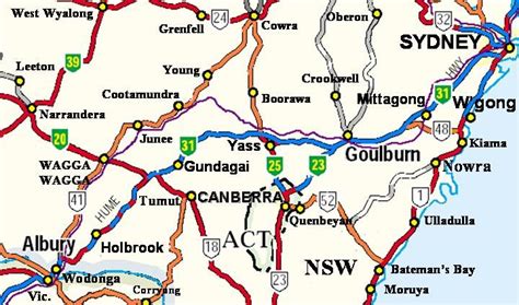 Hume Highway Map New South Wales Australia Australian Maps Highway