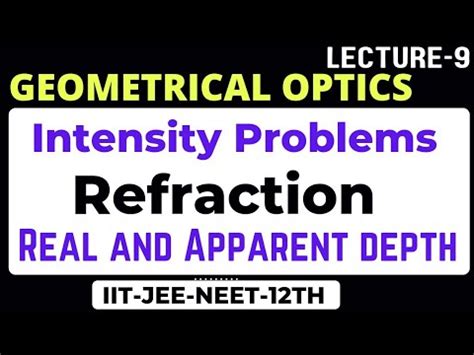 Refraction Of Light Real Depth And Apparent Depth Geometrical