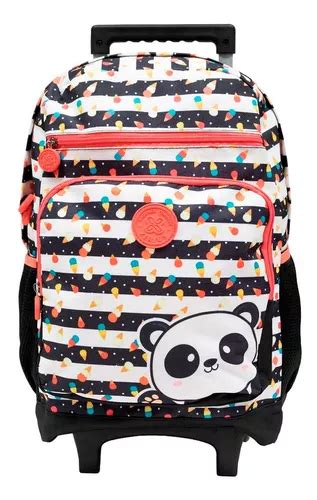 Mochila De Rodinhas Panda 2 College Grande Xeryus MercadoLivre