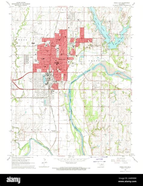 Ponca city map hi-res stock photography and images - Alamy