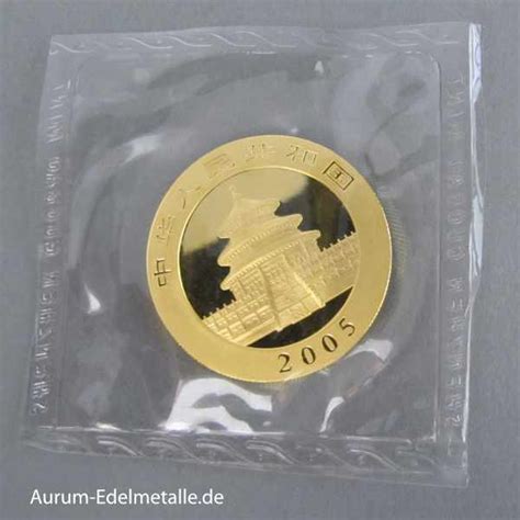 China Panda 1 Unze Feingold 500 Yuan 2005 Aurum Goldshop