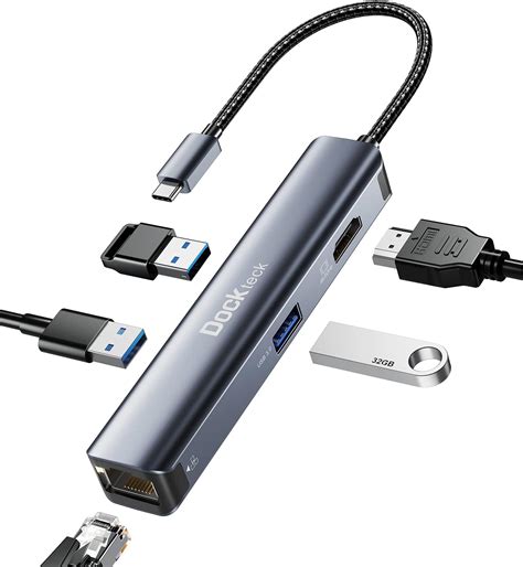 Atolla Hub USB 3 0 Ethernet Répartiteur C pour Adaptateur en Aluminium