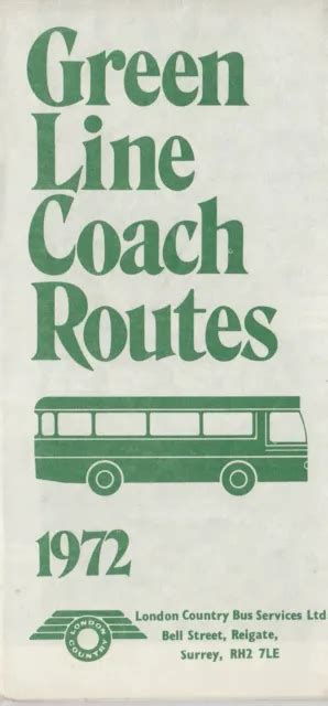 London Country Green Line Coach Routes Map Picclick Uk