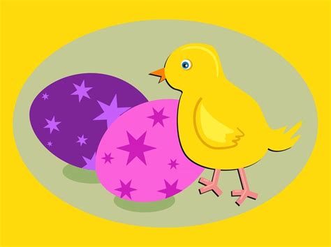 Easter Chick And Chocolate Eggs 2596740 Vector Art At Vecteezy