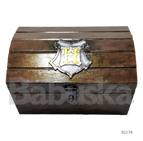 Cofre Harry Potter Hogwarts Dorado Babuska Con Amor