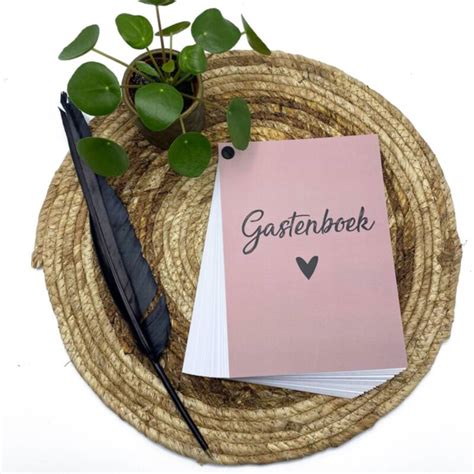 Roze Gastenboek Voor Een Huwelijk Bruiloft Stevig Boek Kaarten Gasten