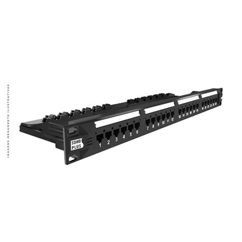 Patch Panel 24 Portas SohoPlus CAT 5e T568A B 35050401