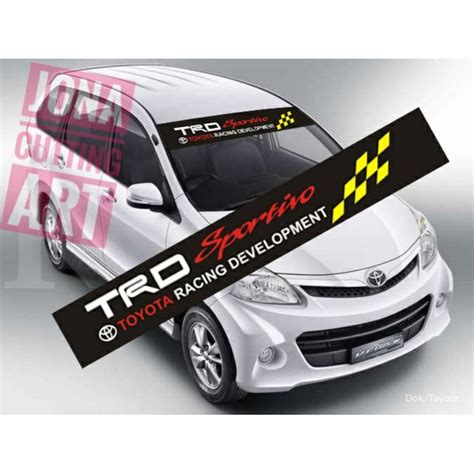 Jual Stiker Cutting Kaca Mobil Depan TRD Sportivo Shopee Indonesia