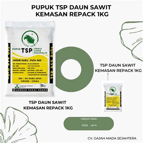 Jual PUPUK TSP DAUN SAWIT REPACK 1KG Shopee Indonesia