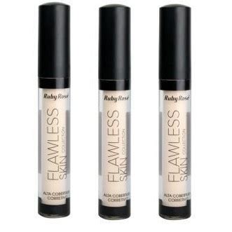 KIT Corretivo Líquido Flawless Ruby Rose CORES Nude Nude Nude Shopee Brasil