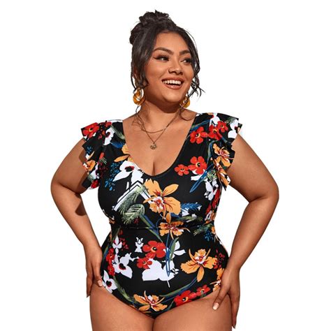 Oversized One Piece Bikini All Over Print Swimsuit Fitness Swimwear And Swimwear Beachwear Price