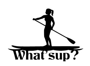 FEMALE STAND UP PADDLE BOARD SUP Sticker Decal Watersports Kayak